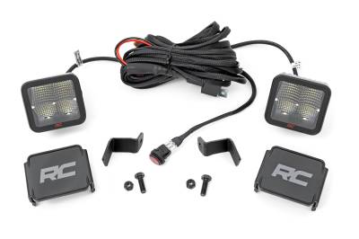 Rough Country Suspension Systems - Rough Country 82028 A-Pillar 2" LED Ditch Light Kit-Spot 15-26 F150/Lightning