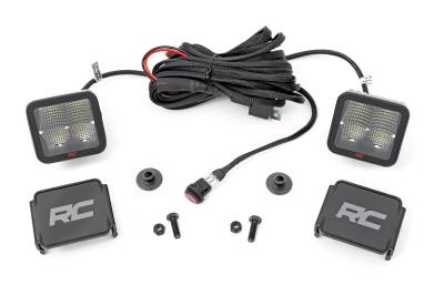 Rough Country Suspension Systems - Rough Country 82047 A-Pillar 2" LED Ditch Light Kit-Spot for 21-26 Ford Bronco