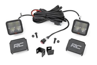 Rough Country Suspension Systems - Rough Country 82071 A-Pillar 2" LED Ditch Light Kit-Spot for 22-26 Toyota Tundra
