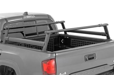 Rough Country Suspension Systems - Rough Country 73115 Aluminum Cargo Carrier Bed Rack Black for Tacoma 5' Bed