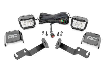 Rough Country Suspension Systems - Rough Country 71091 A-Pillar 3" LED Ditch Light Flood for 05-15 Tacoma 2WD/4WD