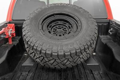 Rough Country Suspension Systems - Rough Country 73110 Bed Mount Spare Tire Carrier Black for 16-23 Toyota Tacoma