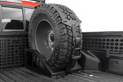 Rough Country Suspension Systems - Rough Country 99073 Universal Bed Mount Spare Tire Carrier Black
