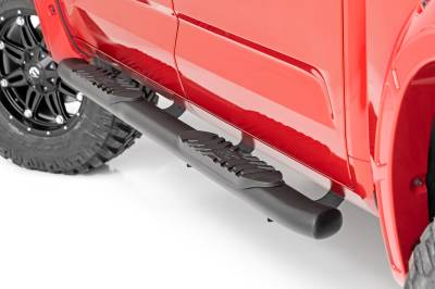 Rough Country Suspension Systems - Rough Country 21014 4.5" Oval Tube Nerf Steps Black for 22-26 Tundra CrewMax