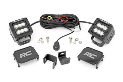 Rough Country Suspension Systems - Rough Country 71072 A-Pillar 2" LED Ditch Light Kit-Flood for 22-26 Tundra