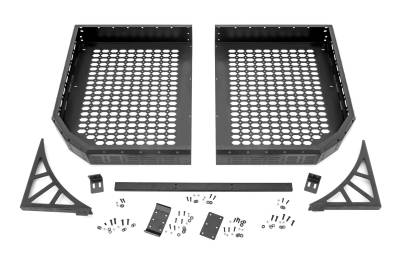 Rough Country Suspension Systems - Rough Country 93050 Rear Cargo Rack Tray Black for Polaris Ranger 1000