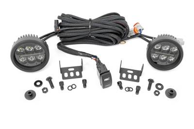 Rough Country Suspension Systems - Rough Country 71078 A-Pillar 3.5" LED Ditch Light Kit Flood for 21-26 Bronco