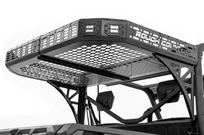 Rough Country Suspension Systems - Rough Country 97024 Rear Cargo Rack Tray Black for Can-Am Defender HD