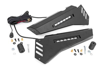 Rough Country Suspension Systems - Rough Country 92025 Front Bumper Wings w Stinger Black for Honda Pioneer
