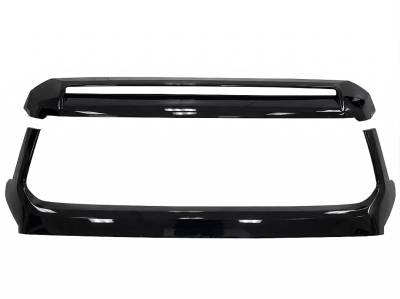Ecoological - Ecoological GDU01 Grille Surround/Hood Trim Gloss Black for 14-21 Toyota Tundra