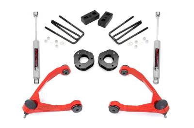Rough Country Suspension Systems - Rough Country 19831RED 3.5" Lift w/UCA for 07-16 Silverado/Sierra 1500 RWD