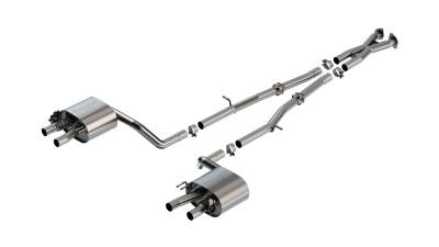Borla - Borla 140936 S-Type Cat-Back Exhaust Dual Split Rear Exit for 22-23 Stinger 3.3L