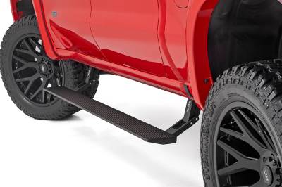 Rough Country Suspension Systems - Rough Country Power Running Boards Black 19-24 Silverado/Sierra Crew PSR51920
