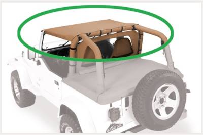 Pavement Ends - Pavement Ends 41525-35 Sun Cap Plus Black Diamond for 07-18 Jeep Wrangler JK 2DR