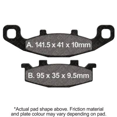 EBC Motorcycle Brakes - EBC Motorcycle Brakes FA129R R Series Heavy Duty Sintered Pads