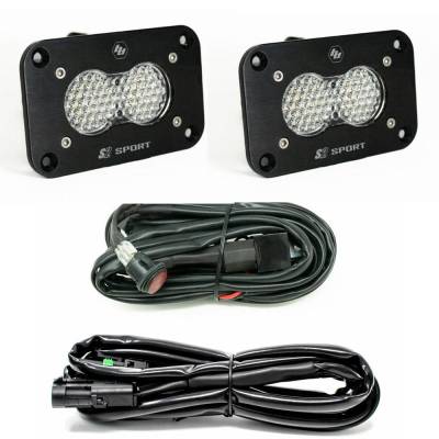Baja Designs - Baja Designs 547808 S2 Sport Black Flush Mount LED Light Pod Reverse Kit