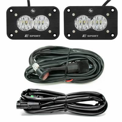 Baja Designs - Baja Designs 547807 S2 Sport Black Flush Mount LED Light Pod Reverse Kit