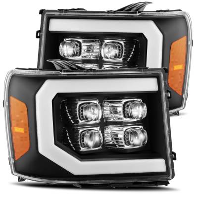 AlphaRex - AlphaRex 880609 Black LED Projector Headlights for 07-13 GMC Sierra