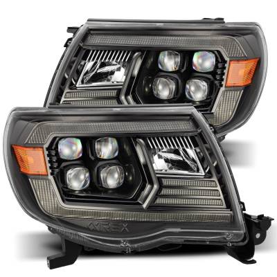 AlphaRex - AlphaRex 880744 Alpha Black LED Projector Headlights for 05-11 Toyota Tacoma