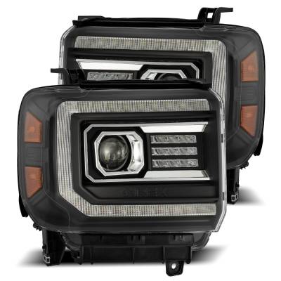AlphaRex - AlphaRex 880615 Black LED Projector Headlights for 14-18 Gmc Sierra