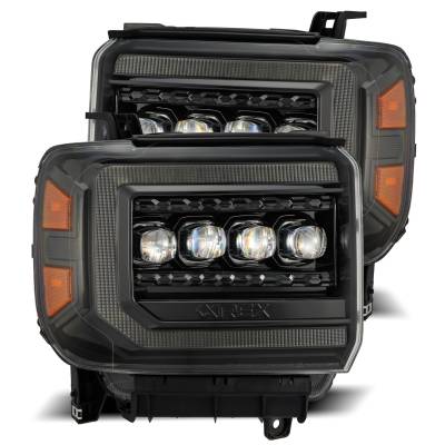 AlphaRex - AlphaRex 880616 Alpha Black LED Projector Headlights for 14-18 Gmc Sierra