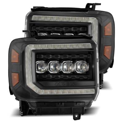 AlphaRex - AlphaRex 880617 Black LED Projector Headlights for 14-18 Gmc Sierra