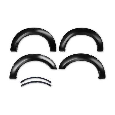 TrailFX - TrailFX TFF3007S Pocket Style Fender Flare Set Black Smooth Paintable Finish