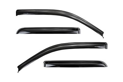 TrailFX - TrailFx 4141H 4PC Window Vents Low Profile Tape-On Smoke Acrylic
