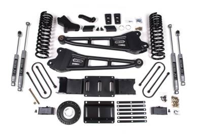 BDS Suspension - BDS Suspension BDS1706FS FOX 4" Radius Arm Lift 2" Rear Block for 19-24 RAM 3500