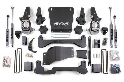 BDS Suspension - BDS Suspension BDS1818FS FOX 7" Block Lift Kit for 01-10 K2500/SUV 4WD