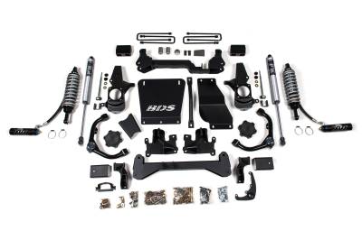 BDS Suspension - BDS Suspension BDS740FDSC FOX 4.5" Coilover Lift Kit w/Blocks 01-10 2500HD/3500