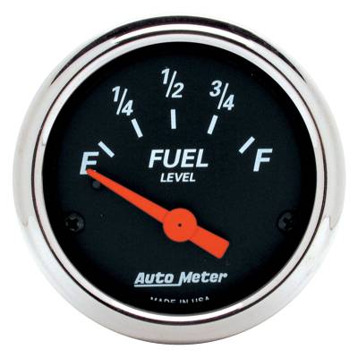 AutoMeter - AutoMeter 1425 Air-Core Designer Black Fuel Level Gauge 0-30Ohm 2-1/16"