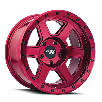 DIRTY LIFE - DIRTY LIFE 9315 Compound 17x9 5x5.0 -12mm Crimson Candy Red 9315-7973R12