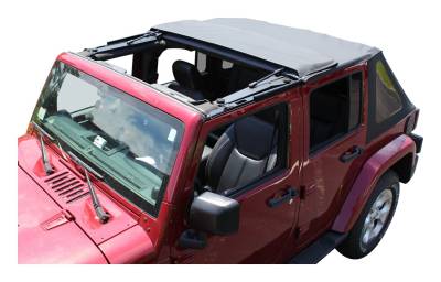 RT Offroad - RT Offroad RT10735T Blk Diamond Bowless Soft Top for 07-18 Jeep Wrangler JK 2DR