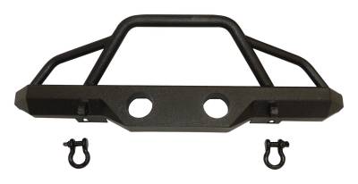 RT Offroad - RT Offroad RT20016 Front Textured Black Recovery Bumper for 76-06 Jeep CJ/TJ/YJ