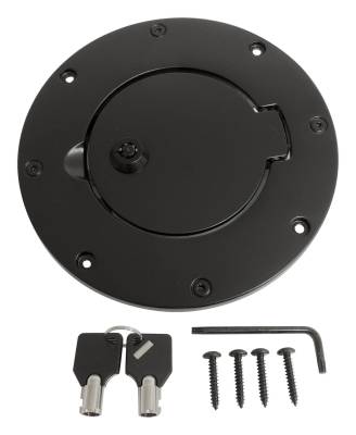 RT Offroad - RT Offroad RT26082 Black Locking Fuel Door for 97-06 Jeep Wrangler TJ