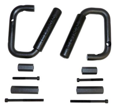 RT Offroad - RT Offroad RT27049 Black Front Grab Handle Set for 07-18 Jeep Wrangler JK 2/4DR