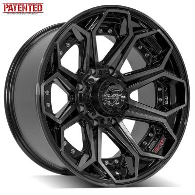4PLAY - 4PLAY Wheels 4P80R-20100-8170-24BBT 4P80R 20x10 8x170 -24mm Gloss Black/Machine