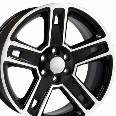 OE Wheels LLC - OE Wheels CV74B-22090-6550-24MB CV74B 22x9 6x5.5 24mm Gloss Black/Machined