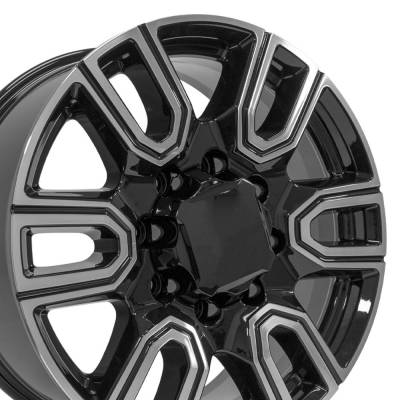 OE Wheels LLC - OE Wheels CV96B 20x8.5 8x180 47mm Gloss Black/Machined CV96B-20085-8180-47MB