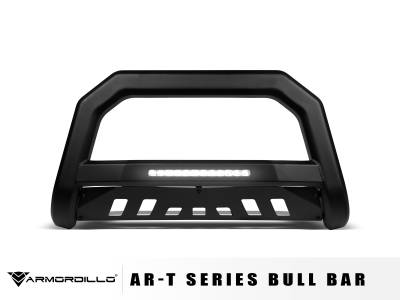 Armordillo - Armordillo 8707821 AR-T Series Bull Bar Matte Blk w/12" LED for 17-24 Ridgeline