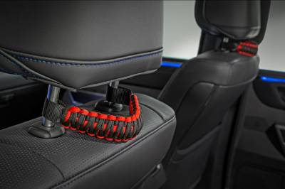 Rough Country Suspension Systems - Rough Country Universal Corded Head Rest Grab Handles Pair Black 117615