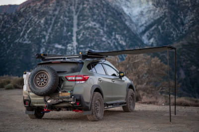 Body Armor 4x4 - Body Armor 20021 Sky Ridge 4.5' Overland Roof Rack Awning Gray