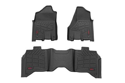 Rough Country Suspension Systems - Rough Country SM31430 Black Front/Rear Floor Liners for 19-26 RAM 2500 Crew