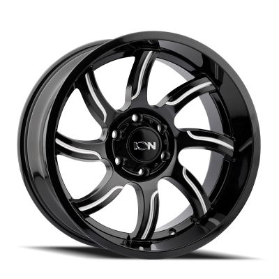 Ion Alloy - Ion Alloy 151 Series 20x10 8x6.5 -19mm Gloss Black/Milled 151-2181M19