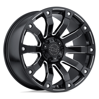Black Rhino Hard Alloys - Black Rhino Wheels 2010SLK-25140B78 SELKIRK 20x10 5x5.5 -12mm Black/Milled