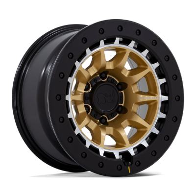 Black Rhino Hard Alloys - Black Rhino Wheels BR016 TUSK 17x8.5 5x5.0 -10mm Matte Gold BR016GD17855010N
