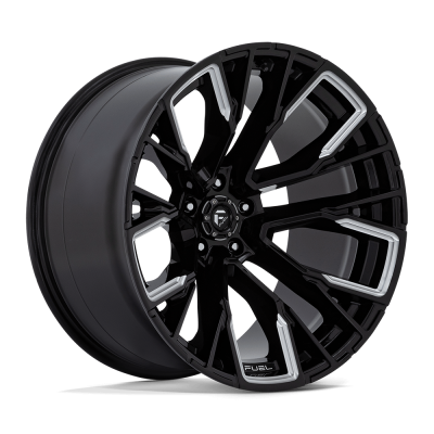 Fuel 1PC - Fuel Off Road D849 REBAR 22x12 5x5.5 -44mm Gloss Black/Milled D8492220B447