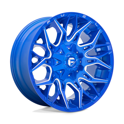 Fuel 1PC - Fuel Off Road D770 TWITCH 20x10 8x6.5 -18mm Anodized Blue/Milled D77020008247