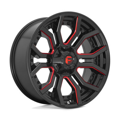Fuel 1PC - Fuel Off Road D712 RAGE 20x10 5x5.0 5x5.5 -18mm Gloss Black/Red D71220005747